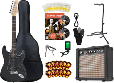 Rocktile Rocktile Pro ST60-BK Chitarra Elettrica All Black Super Kit B-Stock - Offerta BSTOCK