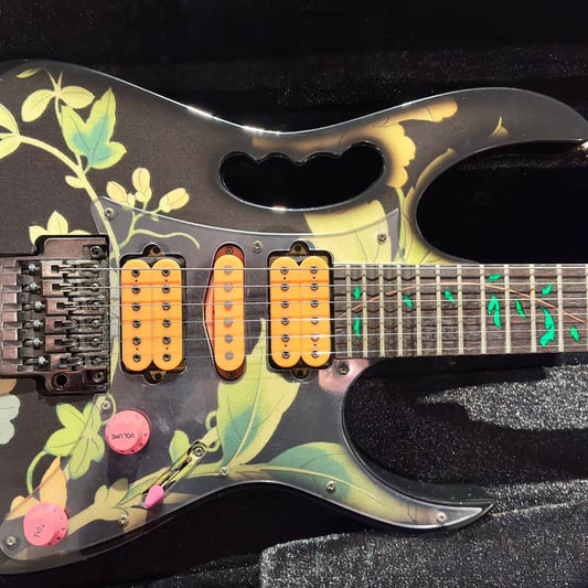 Ibanez Ibanez JEM77-FP Steve Vai Signature Black Floral P... - Reverb