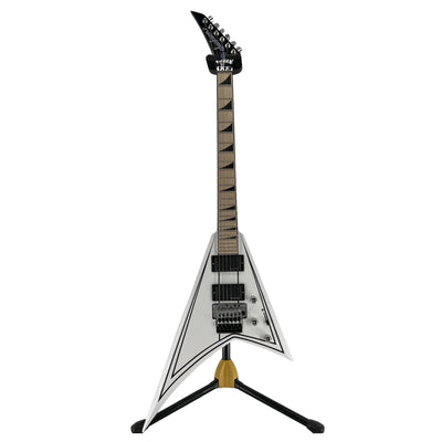 Jackson X Series Rhoads RRX24M Snow White mit schwarzen Streifen