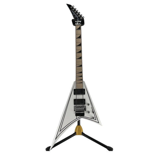 Jackson Jackson X Series Rhoads RRX24M Snow White mit schwarzen Streifen Ex Demo - Gear4Music