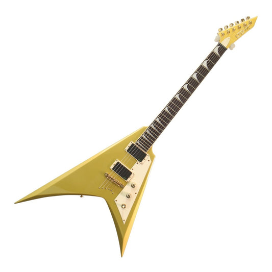 ESP Guitars ESP LTD Kirk Hammett Signature V Metallic Gold Ex Demo - Gear4Music
