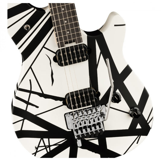 EVH EVH Striped Series Wolfgang Special Black and White Satin Ex Demo - Gear4Music