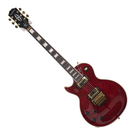 Epiphone Epiphone Alex Lifeson Les Paul Custom Axcess Quilt Left-handed Ruby Ex Demo - Gear4Music