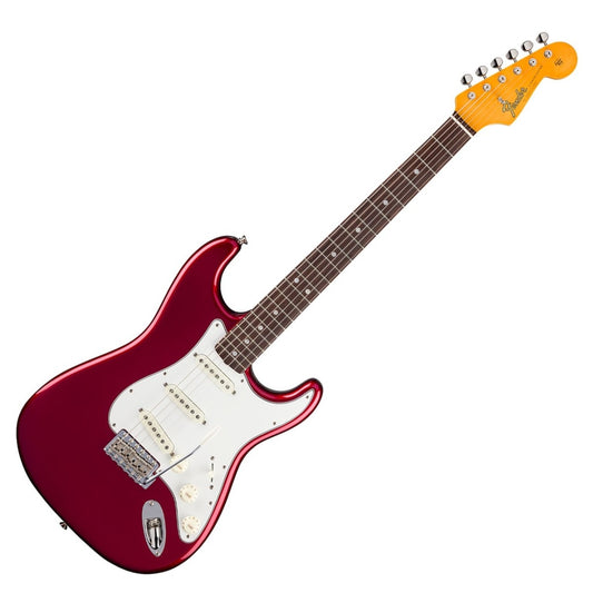 Fender Fender American Vintage 1965 Stratocaster Round-Lam Rosewood Fingerboard Candy Apple Red Ex Demo - Gear4Music