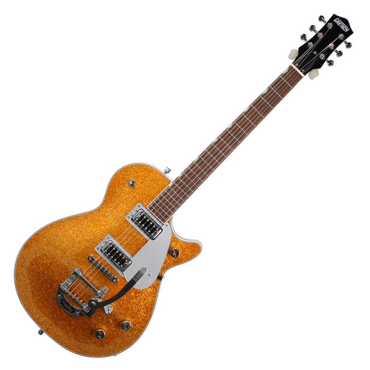 Gretsch Gretsch G5230T Electromatic Sparkle Jet FT Single-Cut with Bigsby Gold Sparkle Ex Demo - Gear4Music