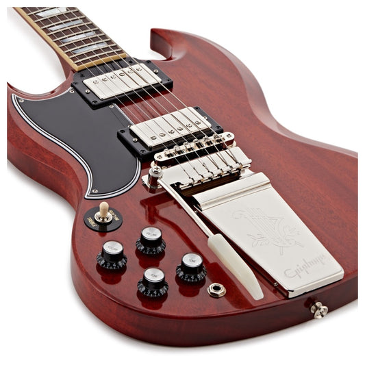 Epiphone Epiphone 1964 SG Standard Maestro Vibrola Reissue Left Handed Cherry Red Ex Demo - Gear4Music