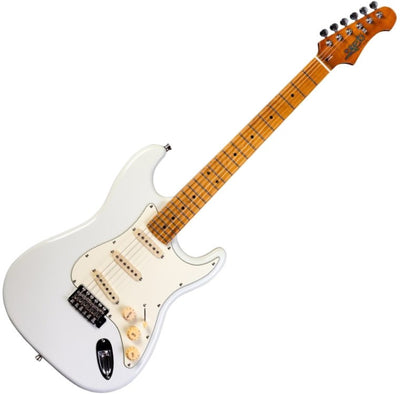 Jet Guitars Jet Guitars JS300 White ST-Style Guitar Linde Roasted Maple B-Stock - Offerta BSTOCK