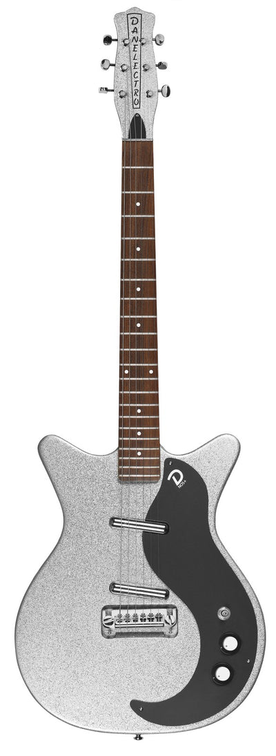Danelectro 59M NOS+ Silver Metalflake E-Gitarre