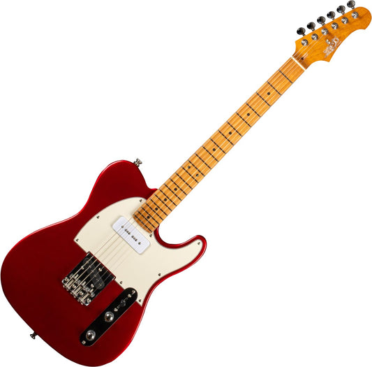 Jet Guitars JT-300 CAR Candy Apple Red Ahorn Pappel S+P90 Gloss Guitar B-Stock - Offerta BSTOCK