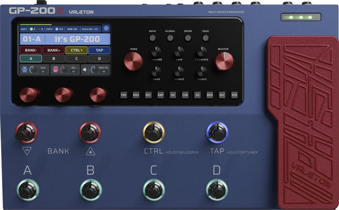 Valeton GP-200X Multi Effekt Prozessor Modeling Digital Gitarre Interface