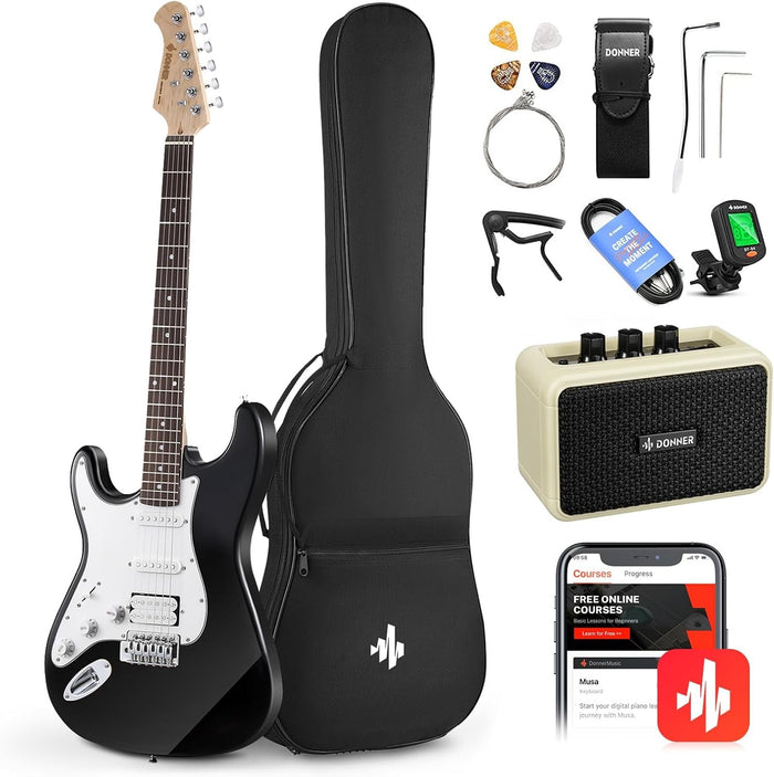Donner Anfänger Kit 39 Zoll Full Size, S-S-H Pickups mit V