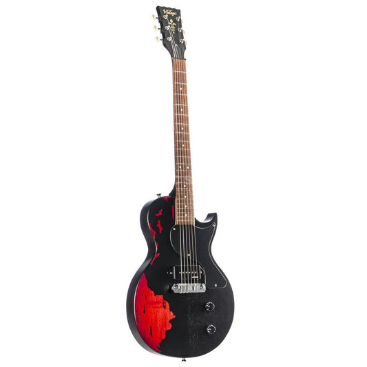 Vintage Vintage Icon V120MRBK Distressed Black over Red B-Stock - Music Store DE