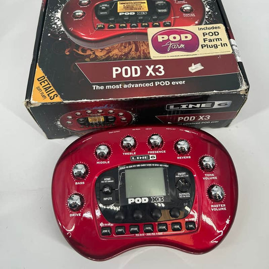 Line 6 Line 6 POD X3 Multi-Effect and Amp Modeler Red - Reverb
