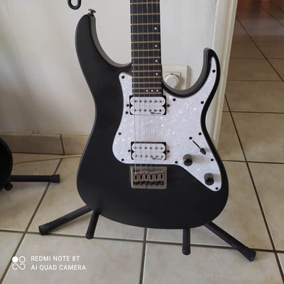 Schecter Sgr banshee 6 satin black - pick guard blanc