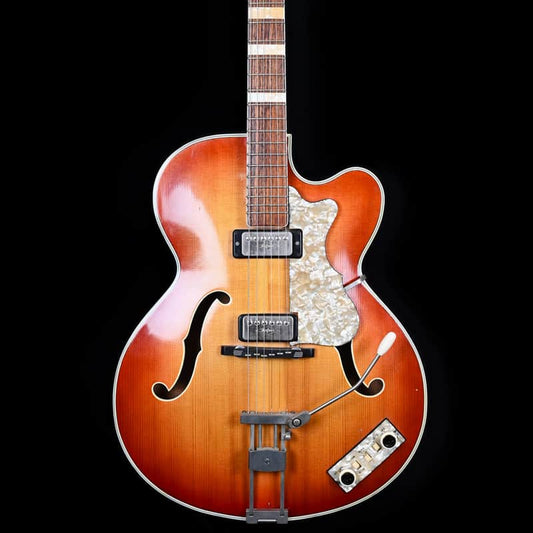 H_fner H_fner mid 60's H_fner President Guitar Cherry Burst - Reverb